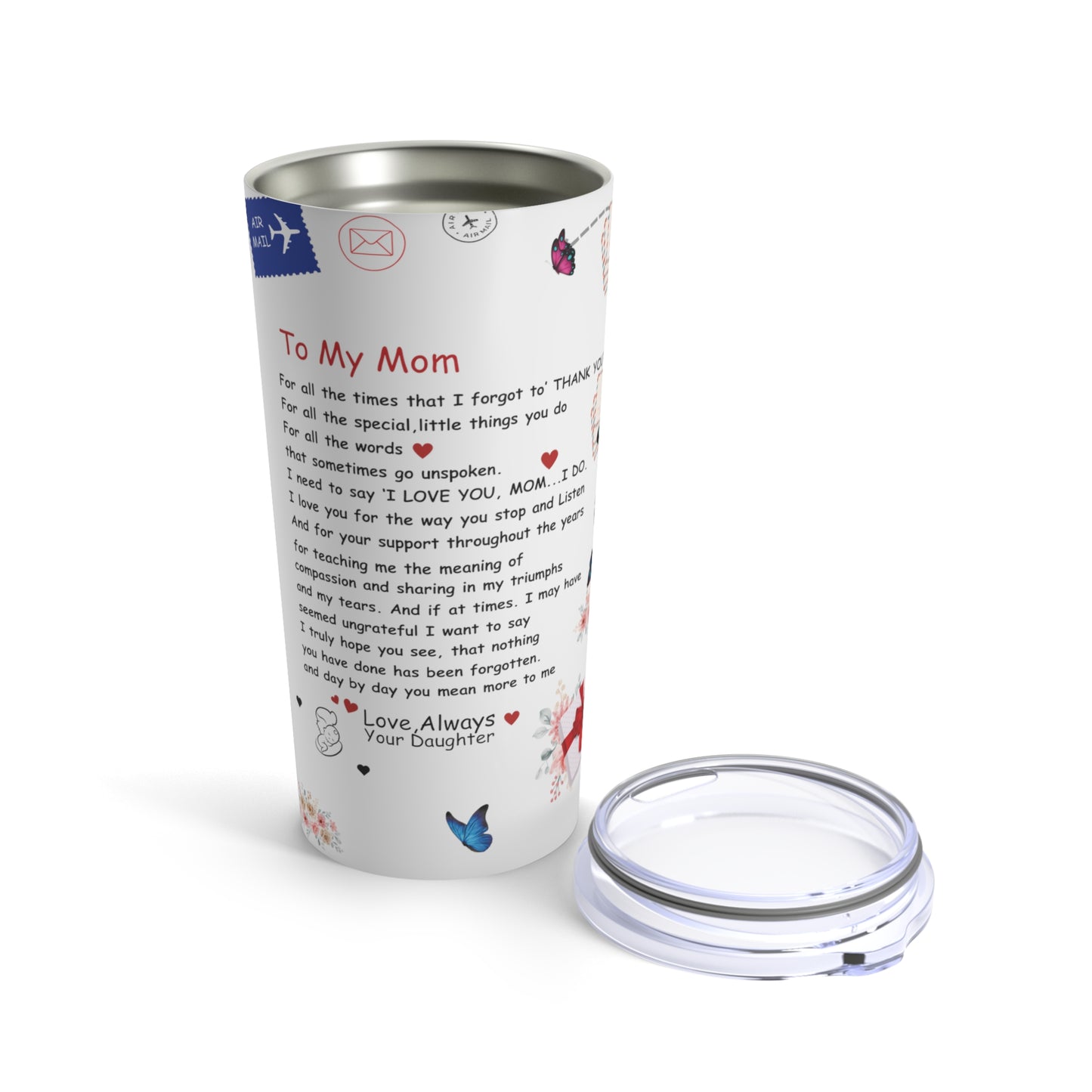 Mom love letter stainless steel tumbler gift for mom