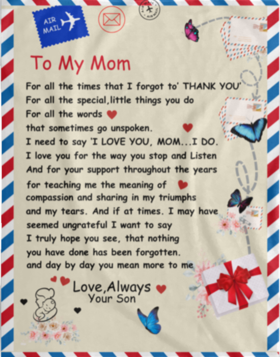 love letter blanket for mom