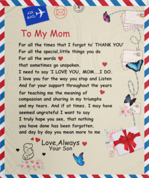 love letter blanket for mom