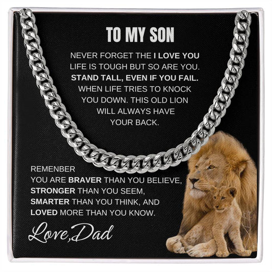 To my son necklace lion  gift for son