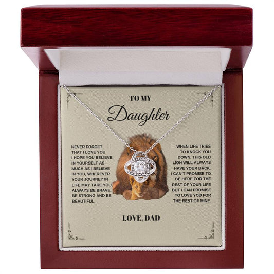 This old lion will always have your back gift for daughter necklace