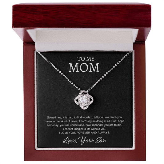 Love you forever and always from son mom necklace